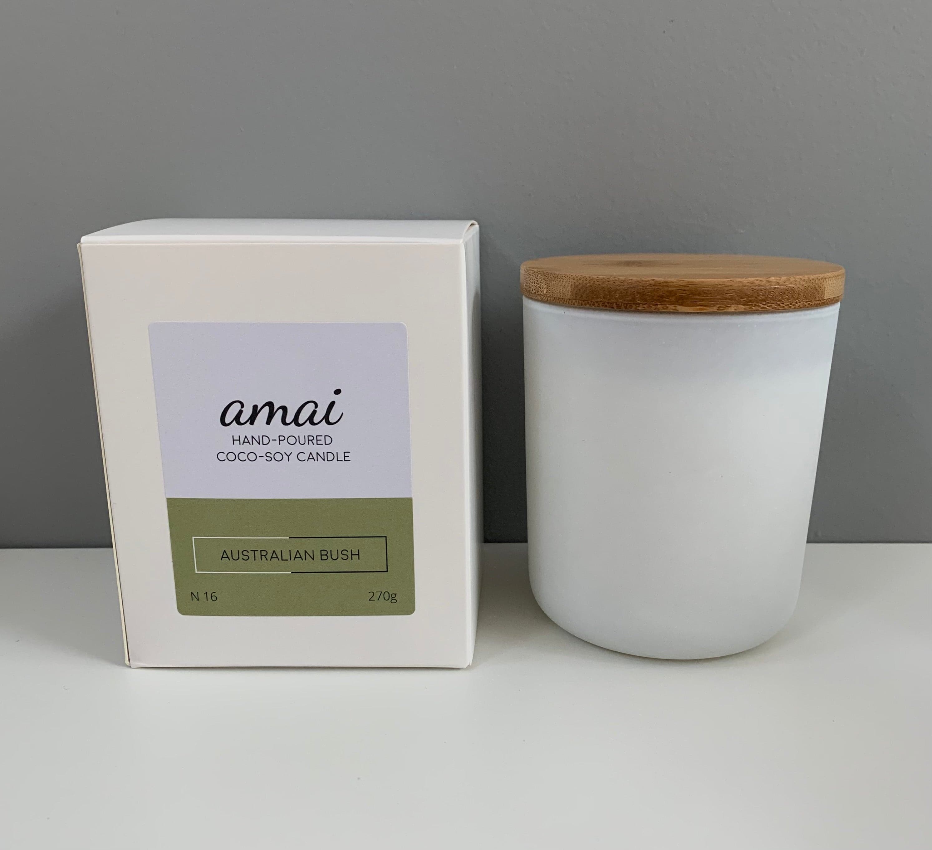 Australian Bush | Medium White Glass Candle